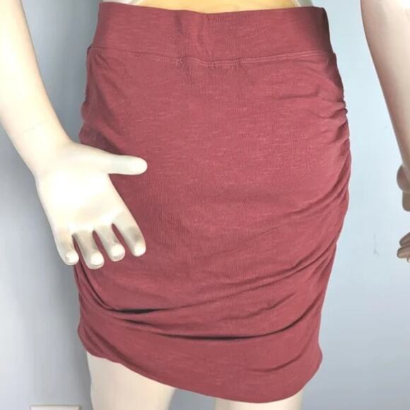Sundry For Evereve Soleil La Lune Mauve Jam Ruched Mini Skirt Size 2 Medium New! - Picture 3 of 16